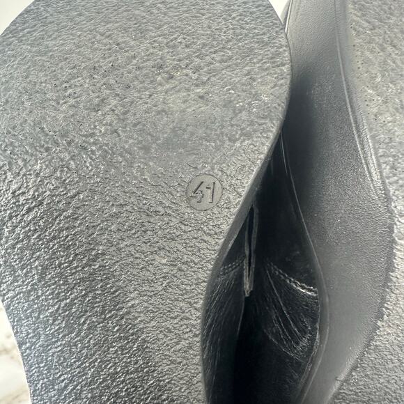 Free People Zoe Platform Loafers Size 41 US 11 Black Chinky Y2K Leather - Picture 9 of 12